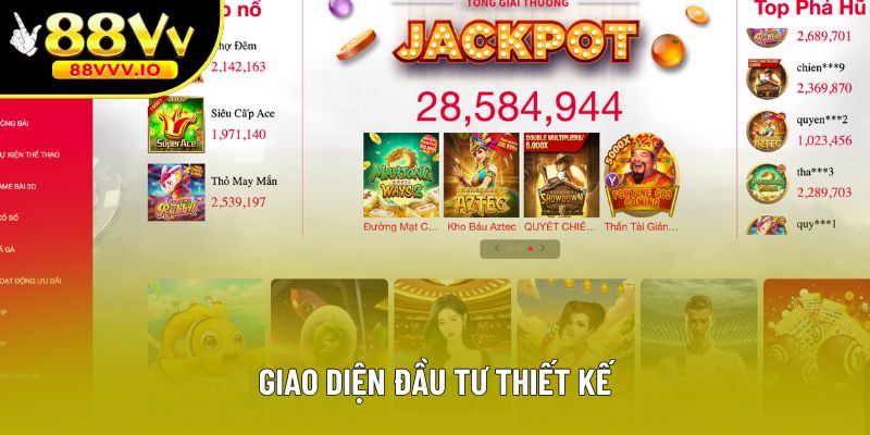 Giao diện đầu tư thiết kế